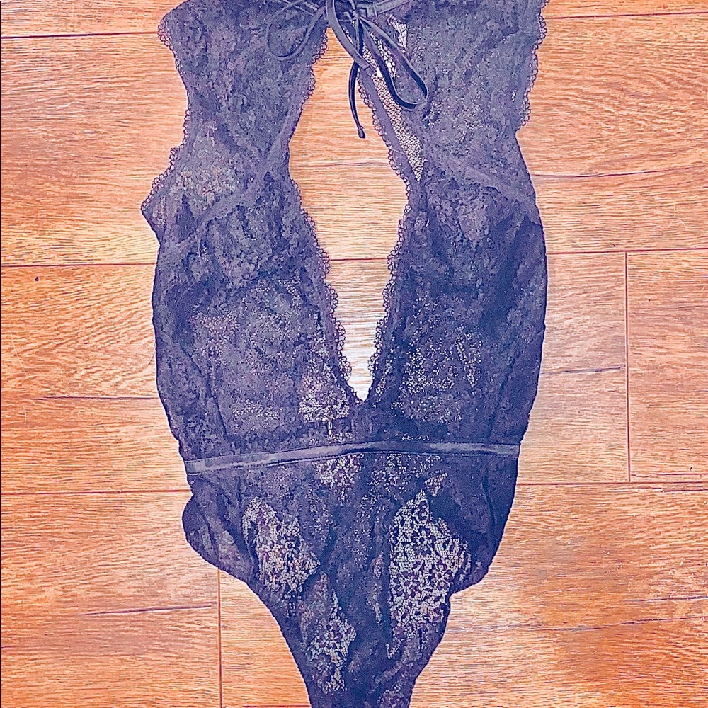 Victoria’s Secret Black Lace Bodysuit (Size XS)